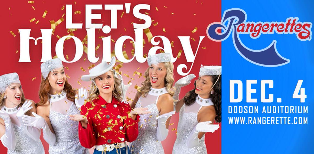 kilgorecollege's tweet image. The annual Rangerette #Christmas Show will have two performances on Sunday, Dec. 4. Showtimes are at 2 &amp;amp; 5 p.m. in Dodson Auditorium on the Kilgore campus. “Let’s Holiday” will feature the #Rangerettes &amp;amp; local dance groups. Tickets are $20 &amp;amp; available at rangerette.com.