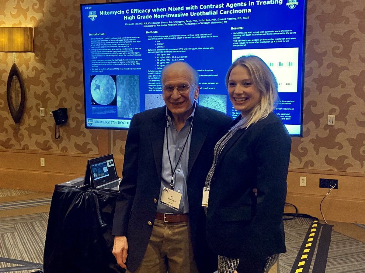 Thank you to my mentor Dr. Edward Messing for getting me interested in oncology and giving me the opportunity to present our work on #UTUC. Having a blast networking at our <a href="/UroOnc/">Society of Urologic Oncology</a> conference! <a href="/SUO_YUO/">YUO</a>