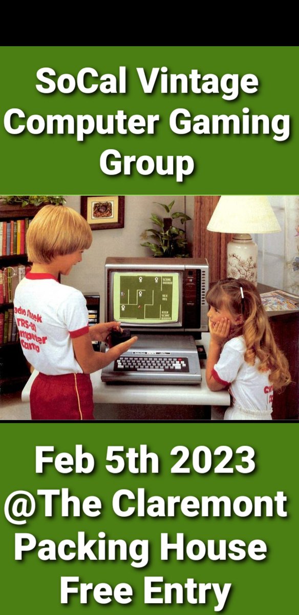 SCVCGGroup's tweet image. Here we go again!! Another SoCal Vintage Computer Gaming Group event happening at the Claremont Packing House in Claremont, CA from 10am-8pm. More info will be posted as we get closer to the date!