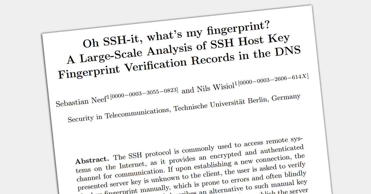 APNIC (@apnic) on Twitter photo We love some cleverly named research. Write up on this one by <a href="/gehaxelt/">Sebastian Neef</a> and Nils Wisiol on the blog today: blog.apnic.net/2022/12/02/imp…
#DNSSEC #SSH #PKI #netsec We love some cleverly named research. Write up on this one by <a href="/gehaxelt/">Sebastian Neef</a> and Nils Wisiol on the blog today: blog.apnic.net/2022/12/02/imp…
#DNSSEC #SSH #PKI #netsec