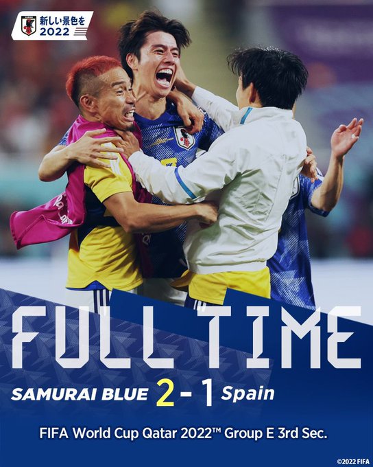 🌍 Japan steht nach dem Sieg über Spanien im Achtelfinale und trifft ...