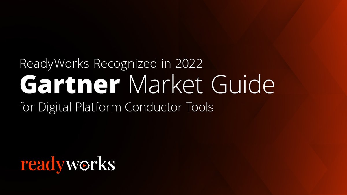 readyworks_inc's tweet photo. We're proud to share that @readyworks_inc has been recognized in the @Gartner_inc Market Guide for Digital Platform Conductor Tools. #ReadyWorks #DigitalPlatformConudctor #IntelligentAutomation https://t.co/I8xGUnXLAO