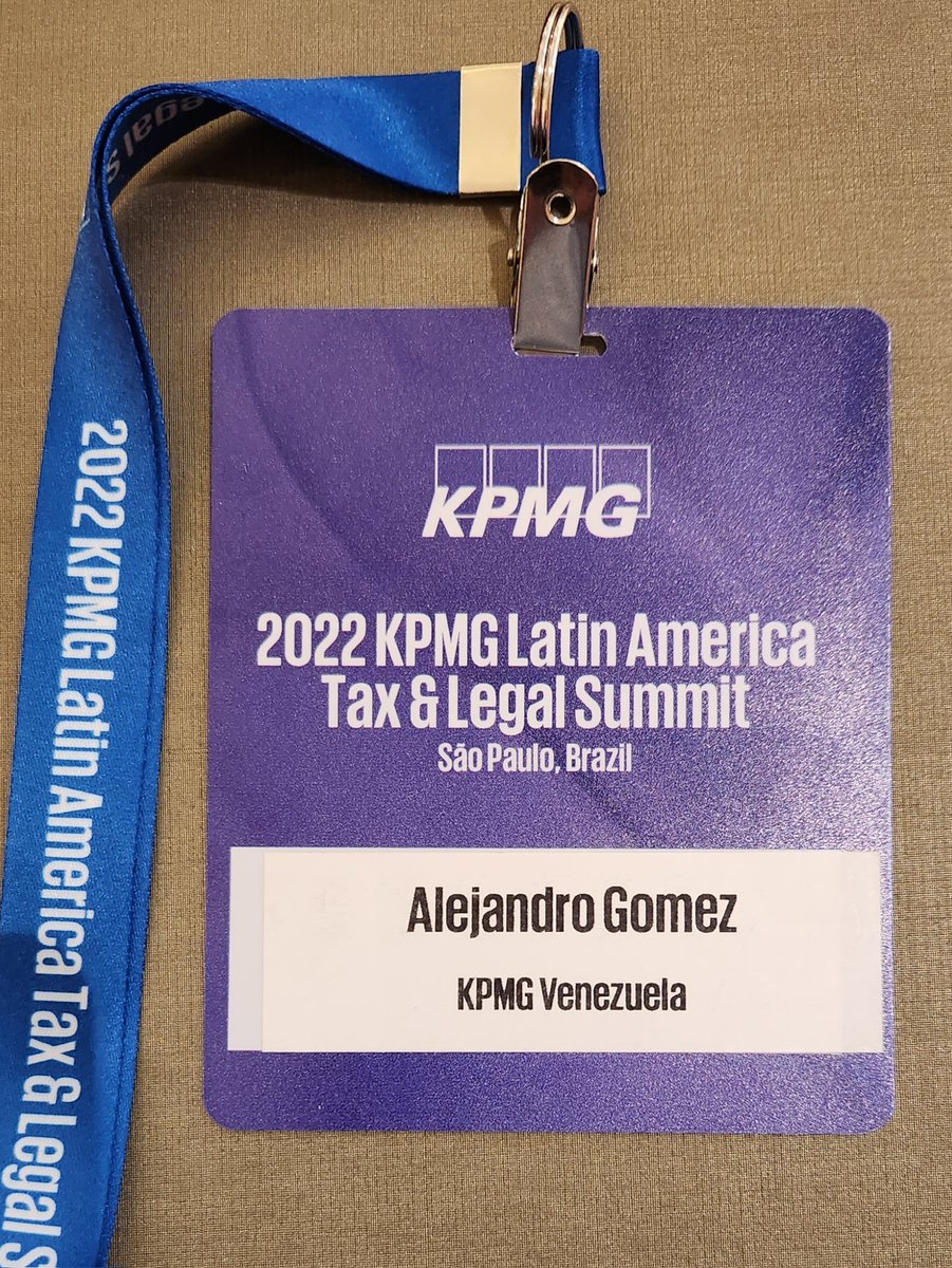 aledaniel80's tweet photo. Ha sido una enriquecedora experiencia el haber participado en representación de Venezuela en el 2022 Tax &amp; Legal Summit de #KPMG celebrado en la ciudad de Sao Paulo. Una gran oportunidad de actualización técnica y networking. https://t.co/xSxcElLVSN