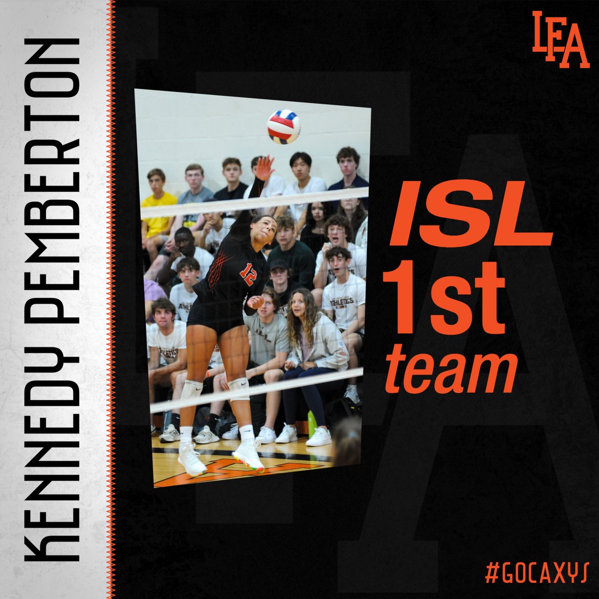 CaxysLFA's tweet photo. Congratulations to members of the varsity girls volleyball team on recent all-conference honors from the ISL! #GoCaxys🐸 https://t.co/DQmXxhvsS8