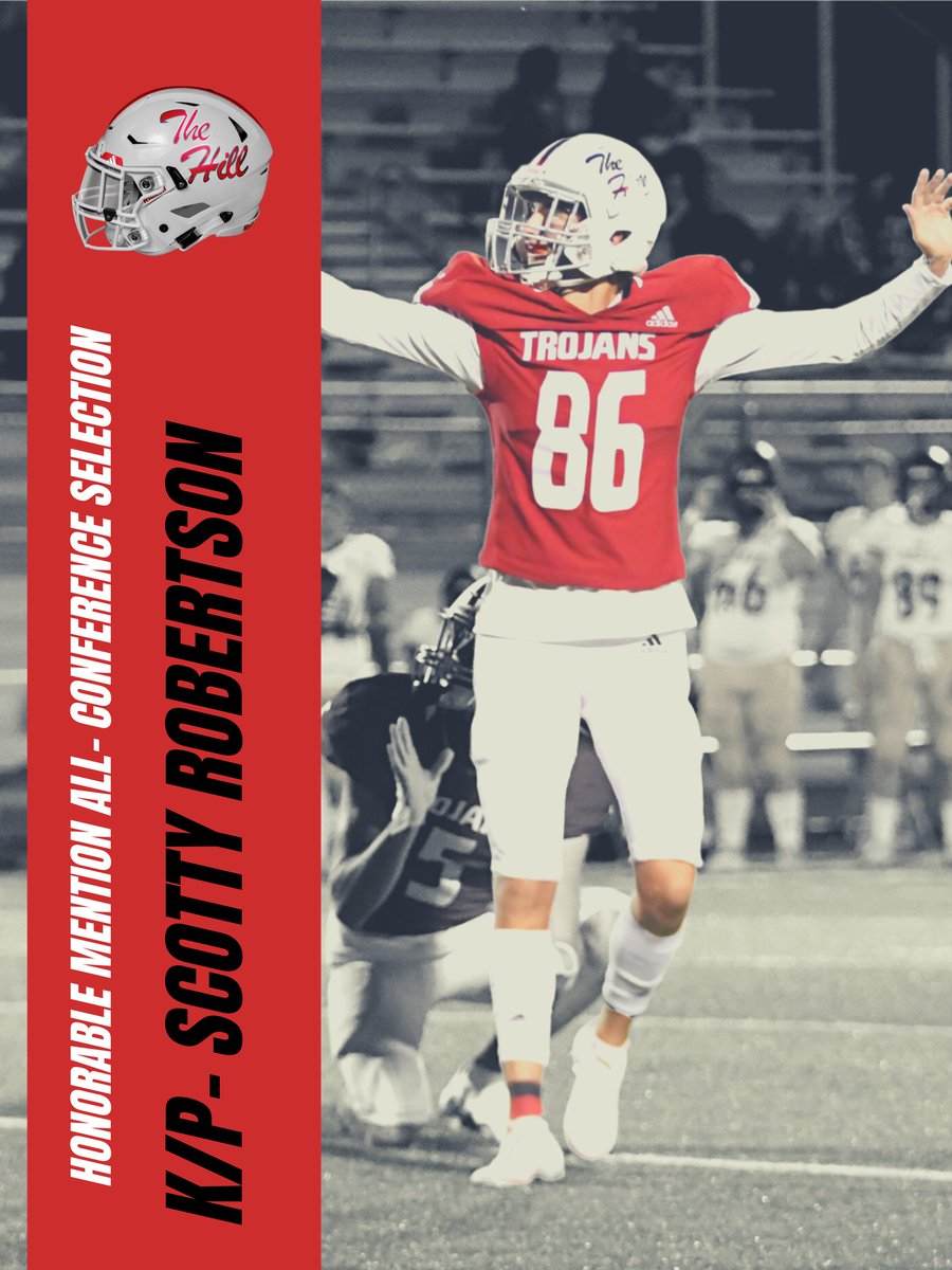 honorable mention All- Conference Selection:
K/P - Scotty Robertson

<a href="/CoachAndySims/">Coach Sims</a> 

#Trojanmade⚔️