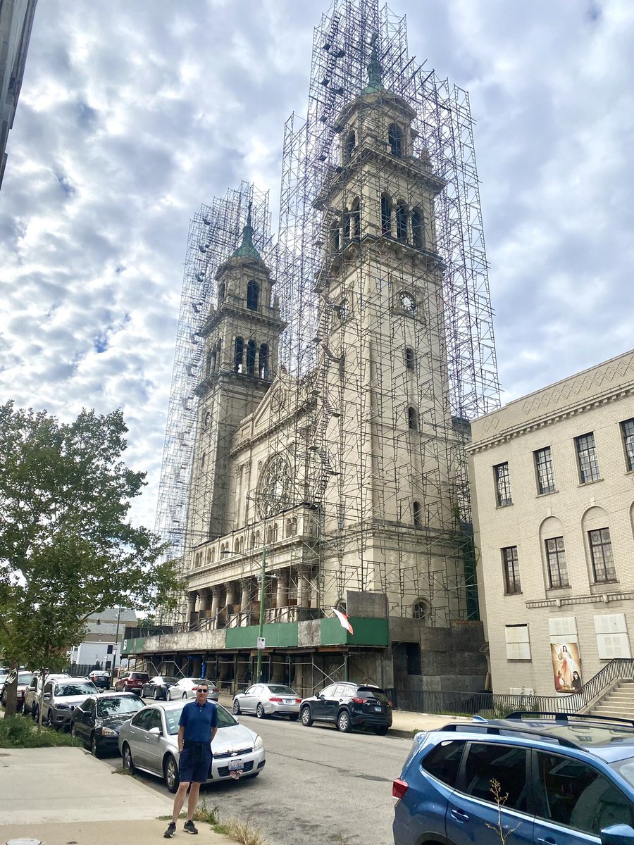 Saint Adalbert Roman Catholic Church in Chicago was designed by architect Henry J. Schlacks. Its interior is modeled after the papal basilica of San Paolo fuori le mura in Rome.