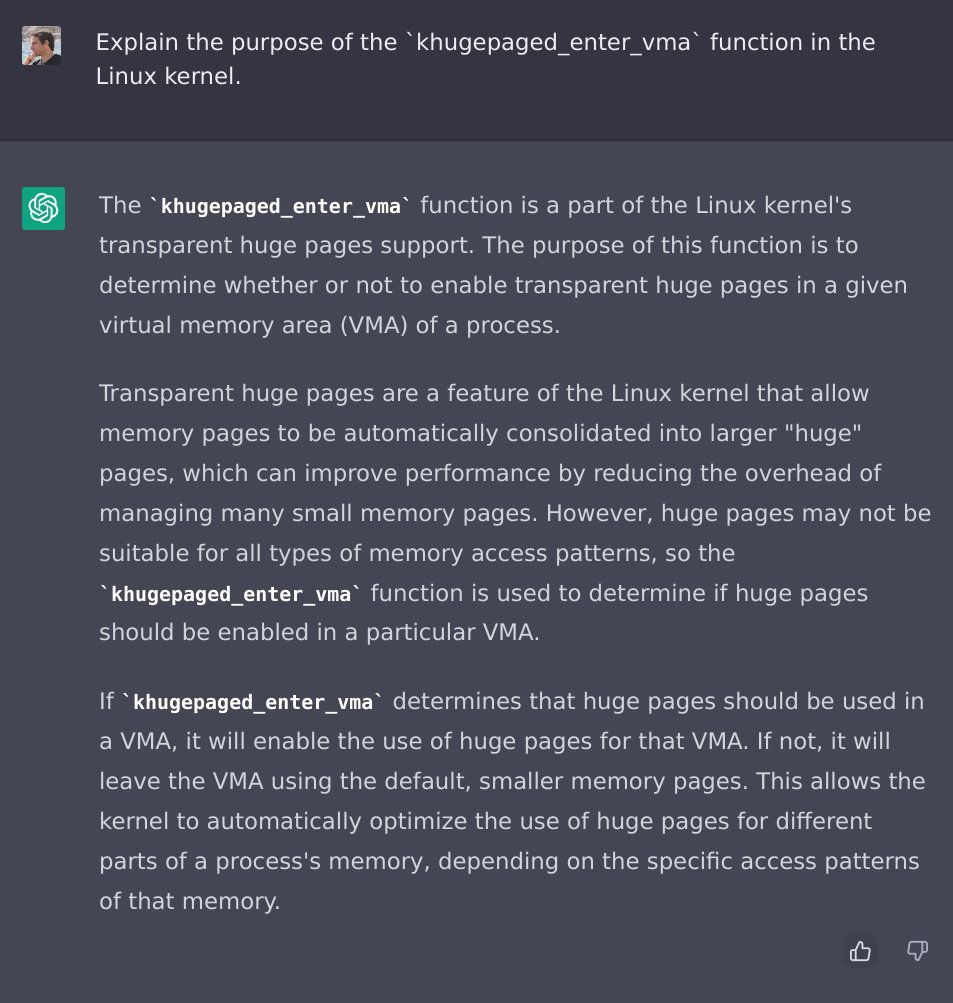 Dan Aloni (@danaloni) on Twitter photo Hey <a href="/kernellogger/">Abandoned account of Thorsten Leemhuis (1/5)</a> , think we can start adding comments for Linux kernel functions that don't have them? (I wonder if the explanation is correct). Hey <a href="/kernellogger/">Abandoned account of Thorsten Leemhuis (1/5)</a> , think we can start adding comments for Linux kernel functions that don't have them? (I wonder if the explanation is correct).