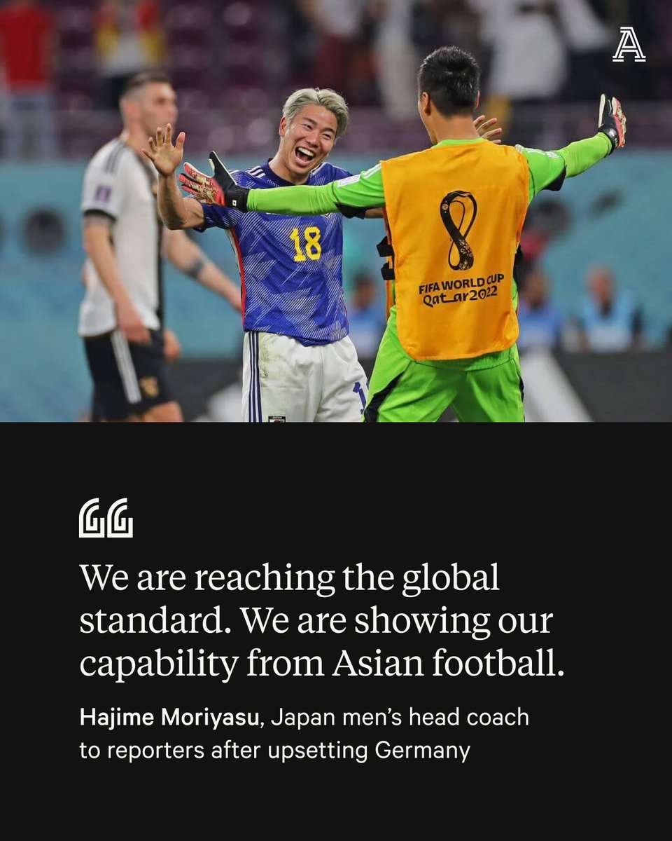 TheAthletic's tweet photo. Japan's success in the World Cup may come as a surprise to some – but not to @chriskamrani. 

From the archives:  A look at #JPN men's soccer progress, and why the men in Samurai Blue can be a force at the #FIFAWorldCup

https://t.co/Sf9XILFgaJ https://t.co/iKyPnVSfIw