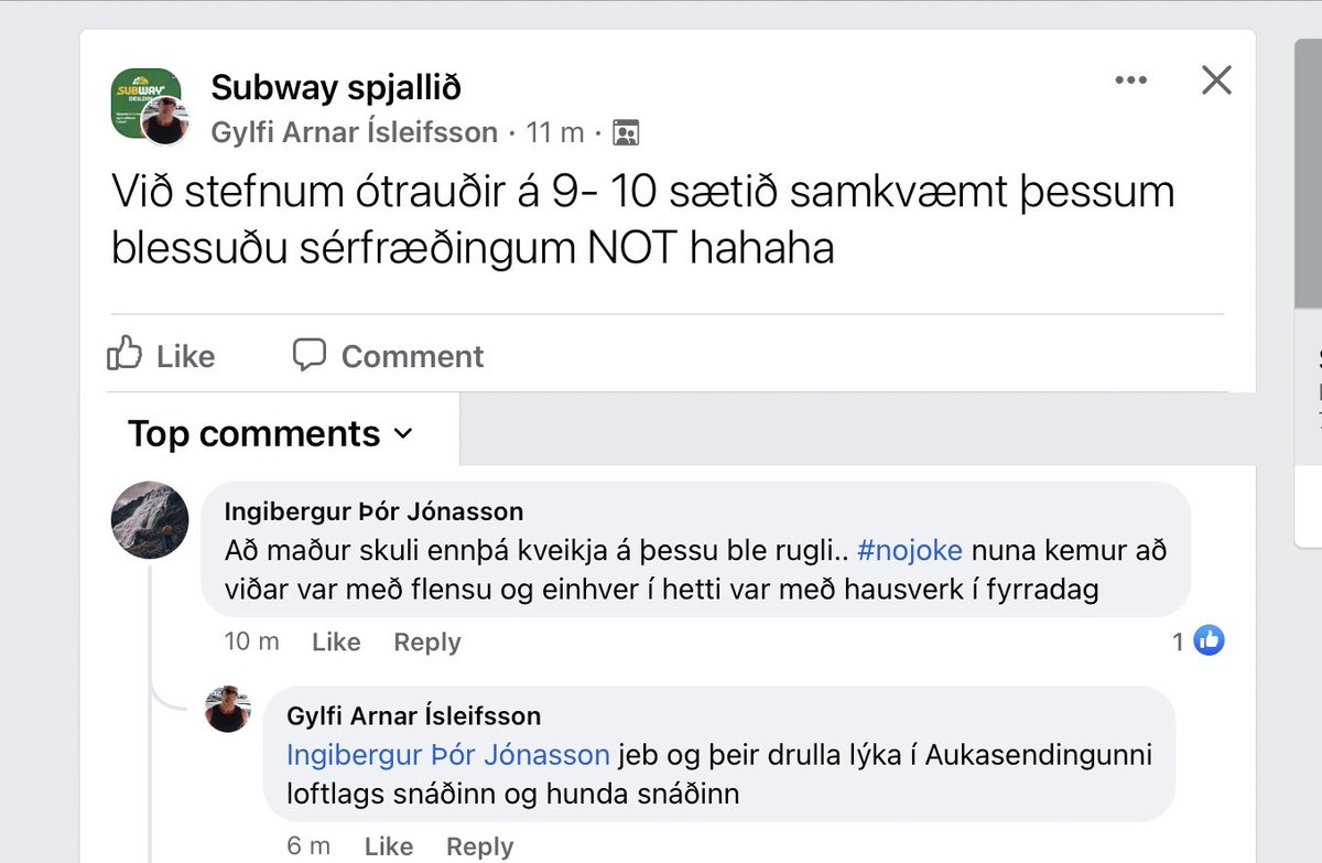 ArnarFreyrH's tweet photo. Subway spjallið ALLTAF þegar að Grindavík vinnur leik enginn safe #korfubolti https://t.co/YKsbAlFt6d