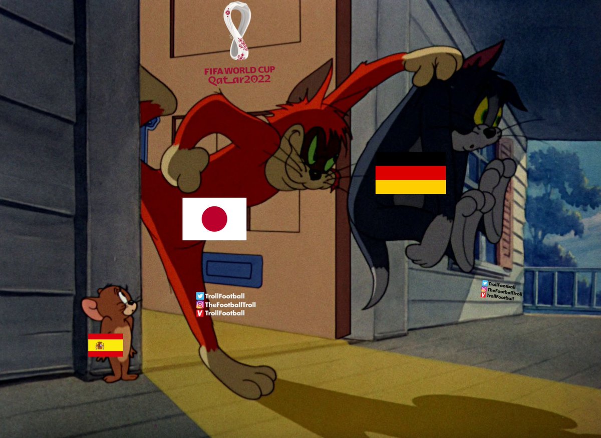 TrollFootball's tweet photo. Japan kicks out Germany https://t.co/rauP6USubu