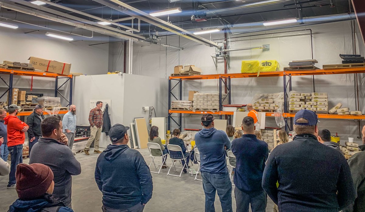 EdwardsStone_'s tweet photo. We had a great event today at the Omaha office with our partners from Sto Corp. Thank you to all those who stopped by for some lunch and a stucco demonstration in the warehouse. We're excited to see how this material will be used in future projects!

#Edwardsstone #STO #stocorp https://t.co/djQl3hnLxF