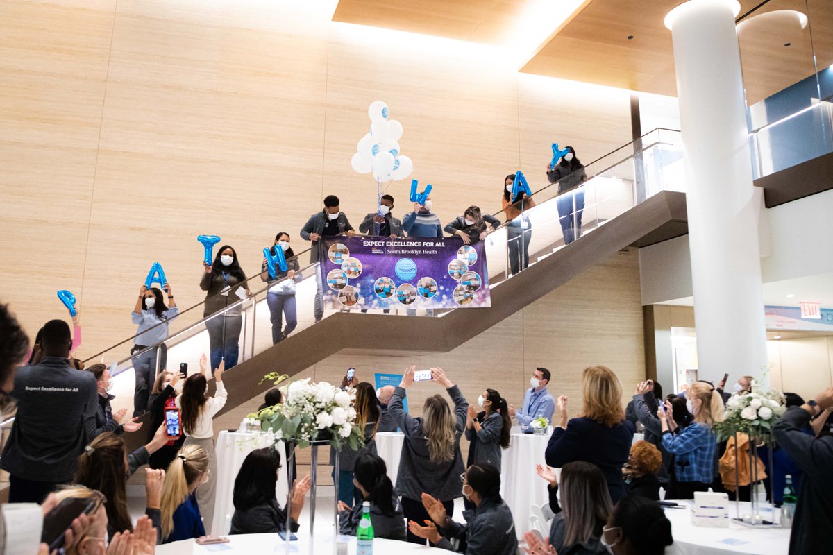SouthBKHealth's tweet photo. #Throwback to our #PathwayToExcellence designation celebration! We’re extremely proud to be the second hospital in Brooklyn and the third facility in NYC to receive this prestigious honor: https://t.co/Hf8P2Uejgd https://t.co/OW5IOIjAUV