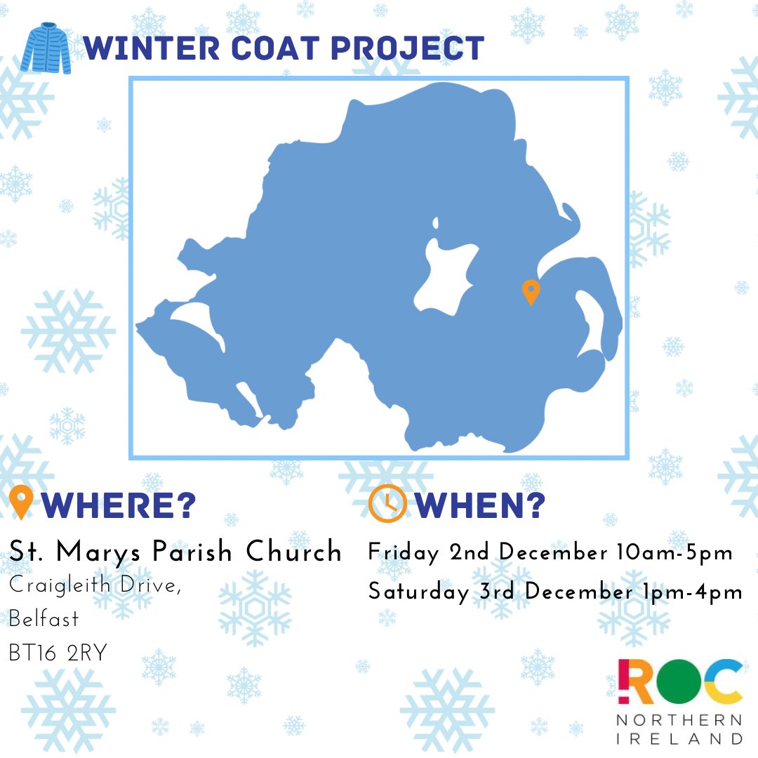 @StMarys_Parish have decided to do another two days of their Winter Coat Project! So if you would like a free and pre-loved coat, scarf, gloves or a brand new hat! Make sure you don't miss out! #rocwintercoatproject #rocwintercoat #costoflivingcrisis