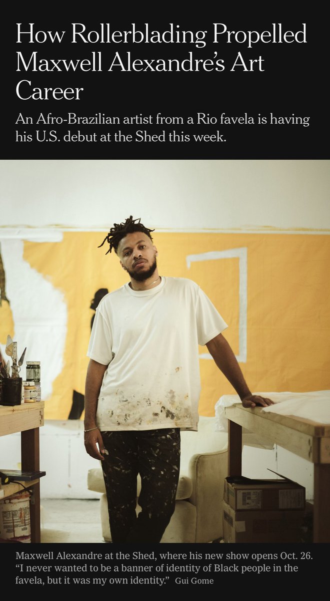 O artista Maxwell Alexandre fez crítica à <a href="/folha/">Folha de S.Paulo</a> que considero adequada sobre título da matéria sobre ele: “Entenda por que artista negro ataca Inhotim e quer o seu trabalho fora do museu”, sem nomeá-lo. Para comparação, o New York Times mencionou o nome dele em matéria recente.