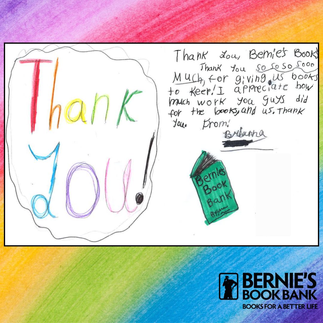 berniesbookbank's tweet photo. #ThankYouNoteThursday always adds some color to our day!🌈 

#BooksForABetterLife #ChangeTheStory #Colorful #ThankYou #Drawing #NonProfit #Lakebluff #Books #Bookstagrammar #Childrensbooks #Childrensart #Rainbow https://t.co/zFBDFRkIy5