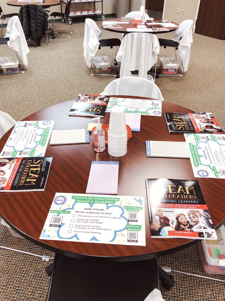 TeacherAllison's tweet photo. We are super duper excited for our Early Childhood STEAM and SEL workshop tomorrow! #handsonsteam #inspiringinnovation @prufrockpress @GRRECKY @JamieSpug https://t.co/2DO1toVzcR