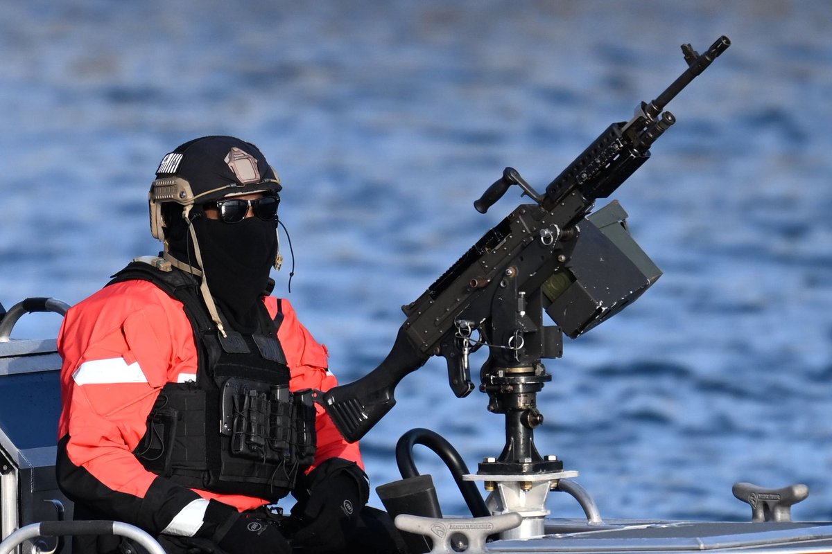 The Prince and Princess of Wales and Mayor Michelle Wu on a visit to Boston Pier Park .The Coastguard provided a bit of extra security from the water #Royals #PrinceandPrincessofWales #Boston #USA #EarthshotPrize2022