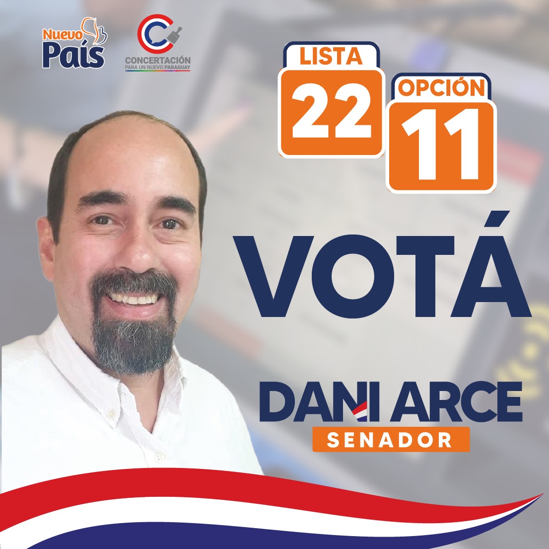daniarce2023's tweet image. Este 18 de diciembre digamos SÍ al cambio, a una verdadera renovación. 🇵🇾
#Votá #DaniArceSenador
#Lista22 #Opción11
#SumateALaRenovación