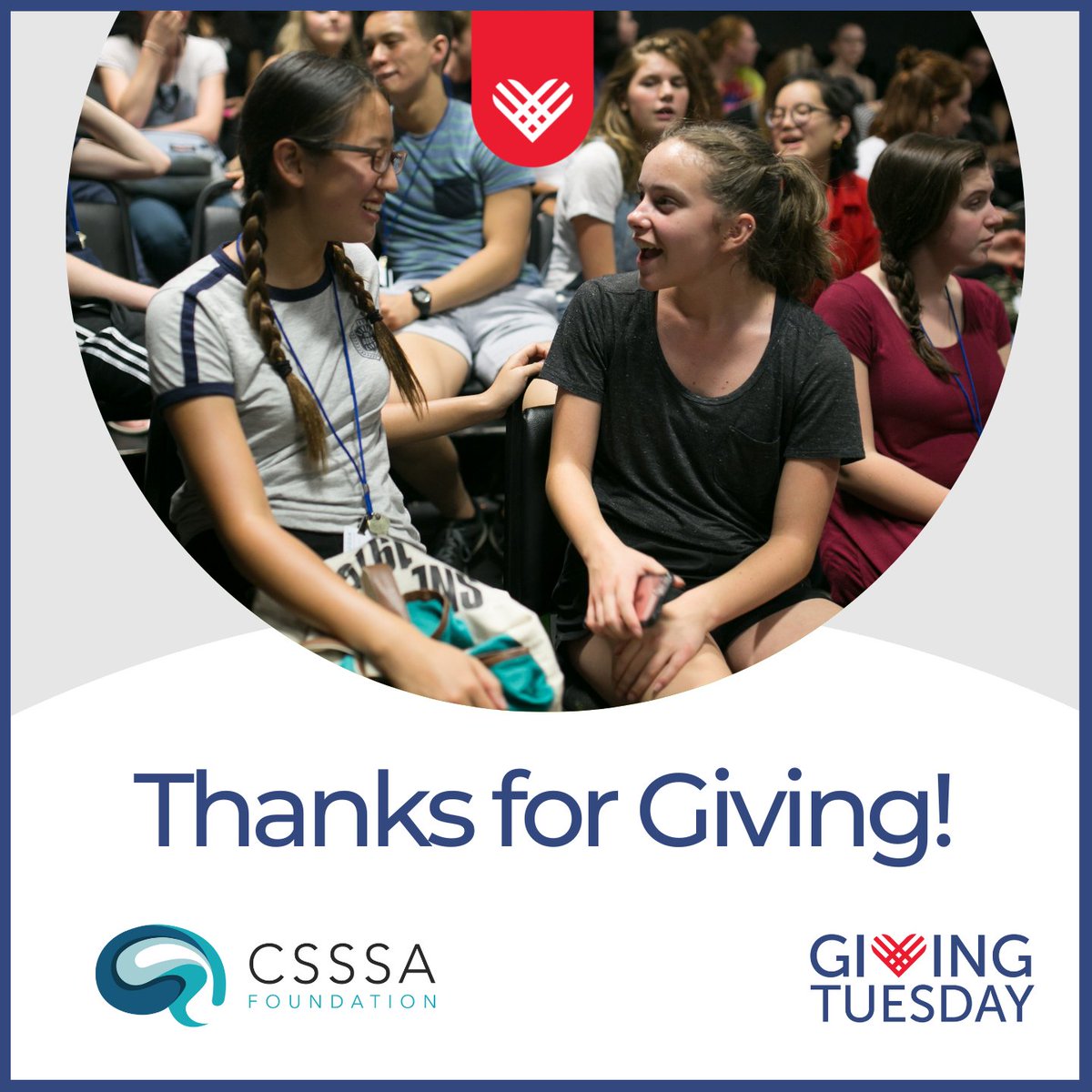 RealCSSSA's tweet photo. YOU DID IT!😱 🎉 🥰 Thanks to your efforts, we reached $25,000 for #csssa students and programs. 

Generosity is power - your likes, stories, donations, and more make transformative #artsed possible. We ❤️ you so much. #csssaforever https://t.co/yHq3EdPYOS