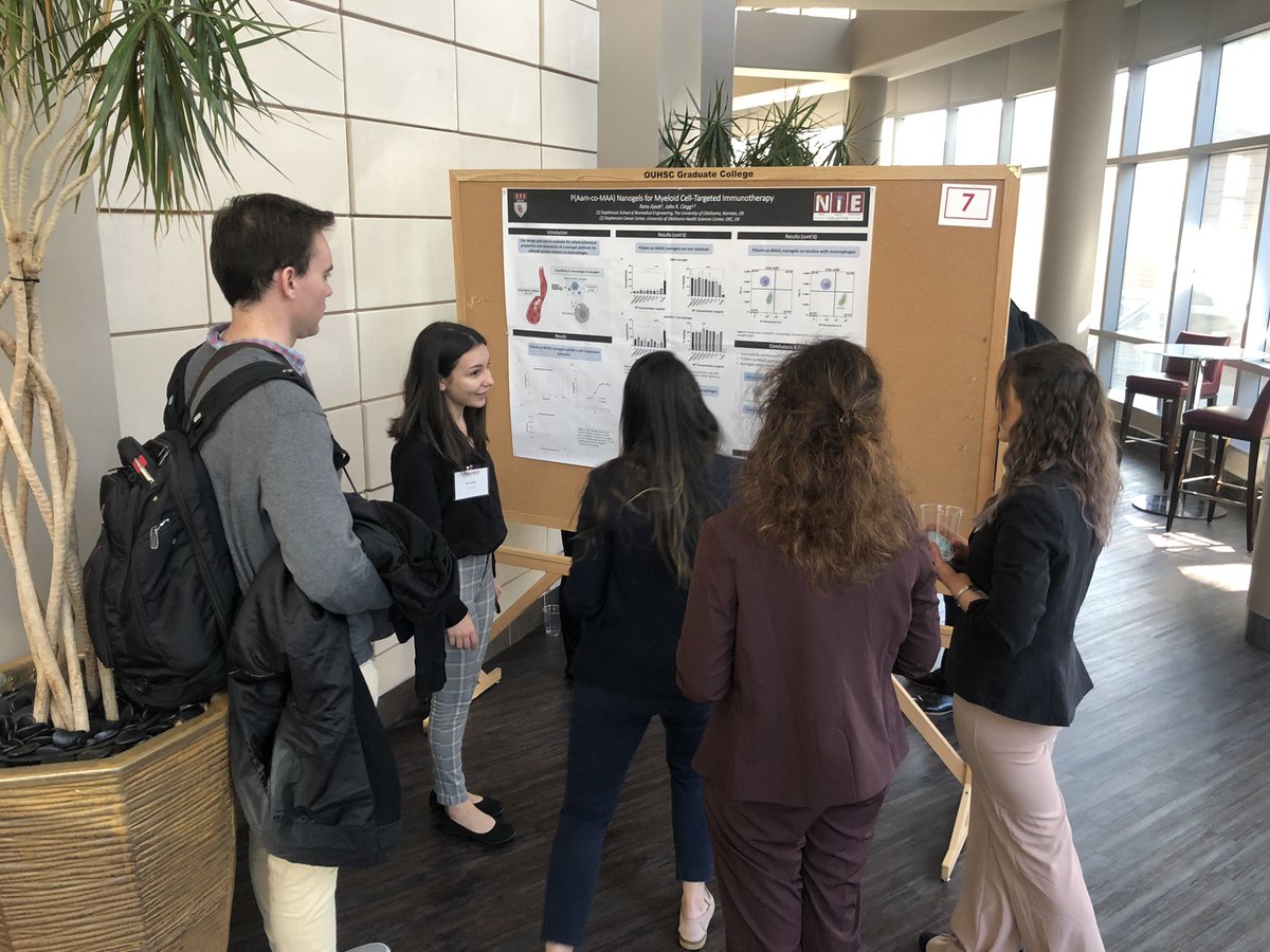 JohnRClegg's tweet photo. Having a great time at the @StephensonCC #End2Cancer meeting! Presenting our lab’s research on cytokine delivery and great poster presentations by @sbme_ou grad students @RanaAjeeb and Trinity Hoff! Major cancer and immunoengineering research in OK! https://t.co/AcV0yIjNHE