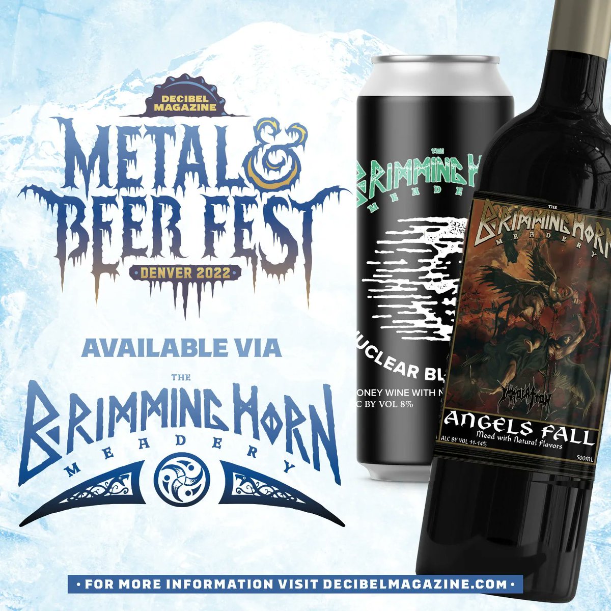 dbmagazine's tweet image. ❄ Can't make it to Denver? For those left behind, @brimminghorn will be shipping out BOTH #AngelsFall and #NuclearBlastBeets after the Festival is over, so that you can pop the top and sample the internal decadence from the comfort of your own home!

Brimminghornmeadery.com