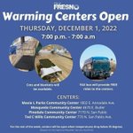Image for the Tweet beginning: Warming centers are now open