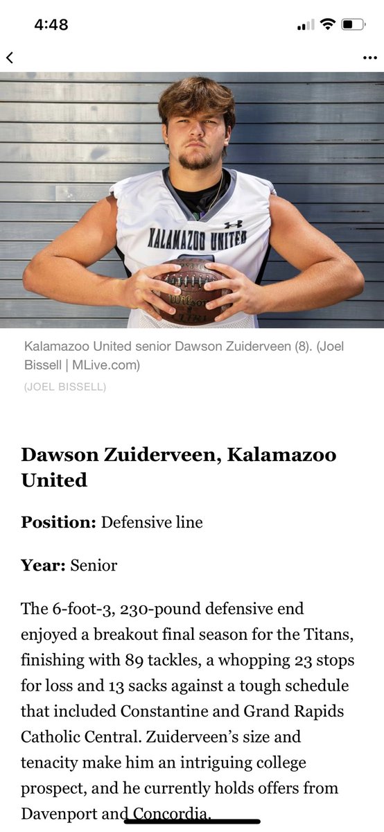 David Zuiderveen (@zuiderveendavid) on Twitter photo Congratulations <a href="/DawsonZ2005/">Dawson Zuiderveen</a> <a href="/UnitedFootball_/">United Football</a> for a great season! Praise the LORD for the recognition of the hard work & effort! Really cool to see! Congratulations <a href="/DawsonZ2005/">Dawson Zuiderveen</a> <a href="/UnitedFootball_/">United Football</a> for a great season! Praise the LORD for the recognition of the hard work & effort! Really cool to see!