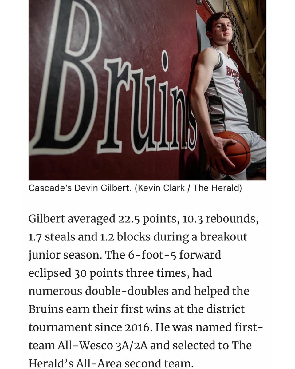 Congrats to 1st Team All-Wesco WR/DB, Devin Gilbert, for being highlighted by the Everett Herald as one of the top returning prep basketball players in the area. <a href="/HeraldNetPreps/">Herald Preps Sports</a> 

heraldnet.com/sports/top-ret…