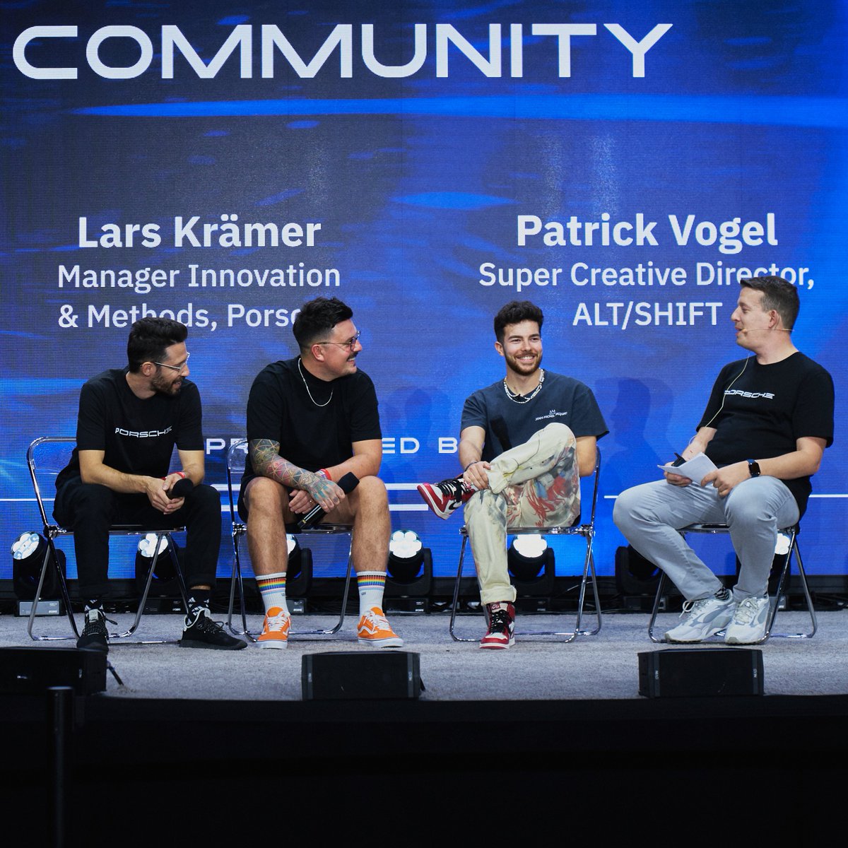 eth_porsche's tweet photo. Unlocking Porsche’s first truly virtual community 🔥 That’s what we’re here for. Thank you @nftnow for sharing your stage with us yesterday, allowing us to discuss how we’ll bring that vision to life creatively. It’s safe to say: there’s an exciting journey ahead of us. https://t.co/CfwsVEZic4