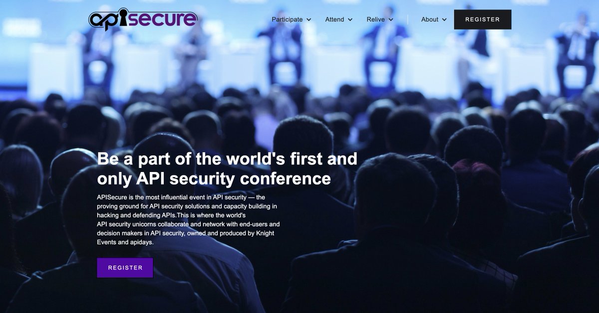 alissaknight's tweet photo. The new #APIsecure conference web site is now live! Registration for the 2023 conference is NOW open! Visit https://t.co/ymz2KP0TQ0 to register, speak, sponsor, or exhibit in-person at Santa Clara Convention Center & Digital! APIsecure, where the who's who in API security gather! https://t.co/cemV1Ff2ag