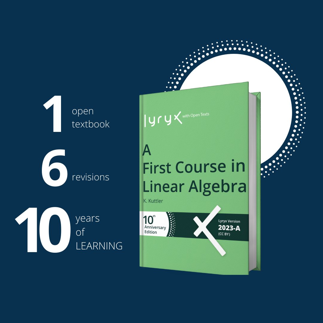 Lyryx's tweet photo. In 2012, Lyryx pivoted to a new business model, disrupting the traditional #highereducation publishing industry. Our mission to develop #accessible and #affordable #coursematerials of high-quality to #instructors and #students worldwide began with one textbook... https://t.co/RN6DcGNtFr