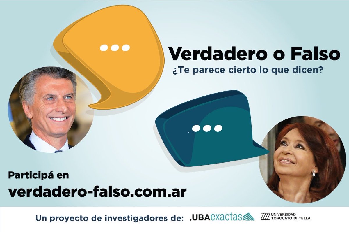 Si tenés 10 minutos y ganas de participar de un experimento de ⁦<a href="/Exactas_UBA/">Exactas UBA</a>⁩ sobre cómo influye nuestro sesgo en el consumo de noticias (el terreno fértil para las fake News)👇🏻👇🏻