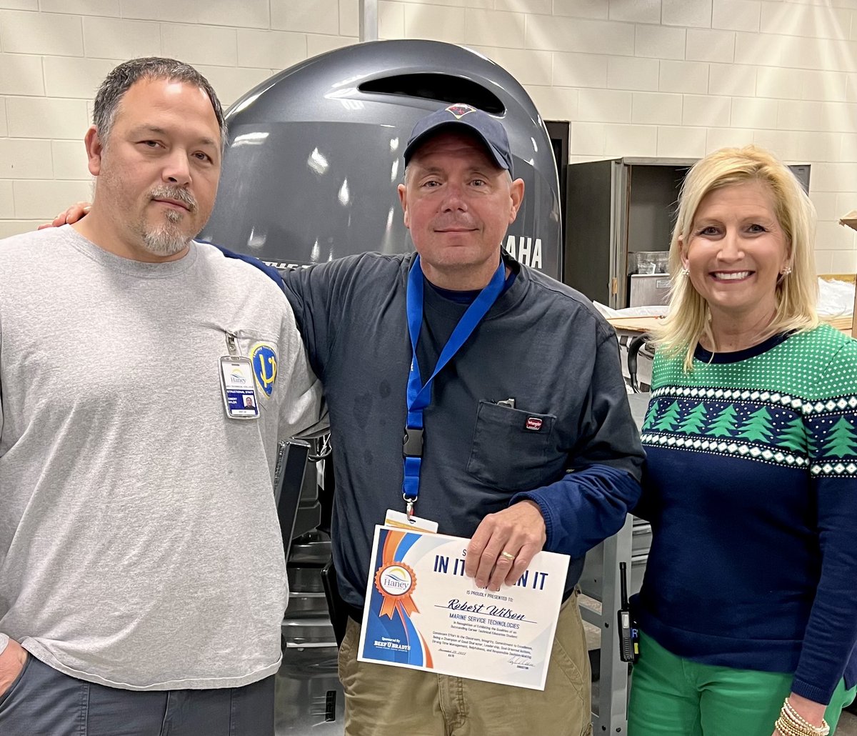 Haney's "In It To Win It" Student of the Week is Robert Wilson! He is a student who not only absorbs the required material but also seeks out additional information. He demonstrates his drive to succeed in the marine industry with his constant thirst for knowledge.