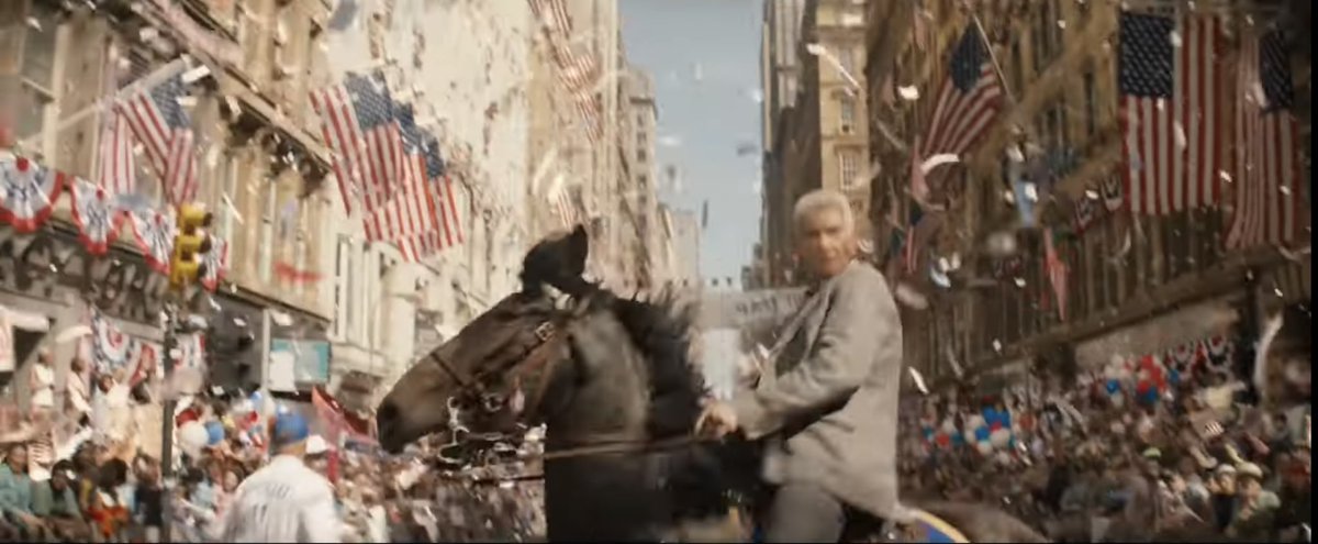 AllanGPrice's tweet photo. Looking at some of the Glasgow shots in the new #Indy5 trailer. 

This CGI head replacement is beyond terrible. 

It’s the same 2D face pasted through the whole shot! Hope they clean it up before it’s released #IndianaJones5 https://t.co/KojBwSdnC7