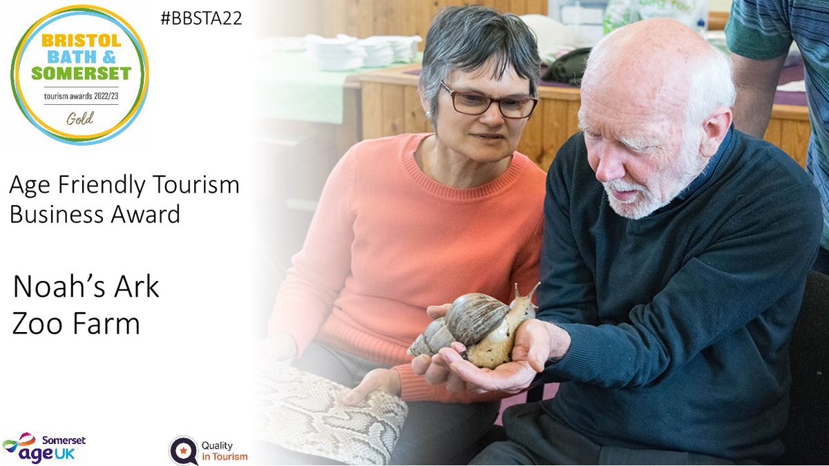 BBSTourismaward's tweet photo. And the gold winner is Noah’s Ark Zoo Farm #Wraxall @Noahs_Ark_Zoo Congratulations to the team! https://t.co/I3WMX40bEI