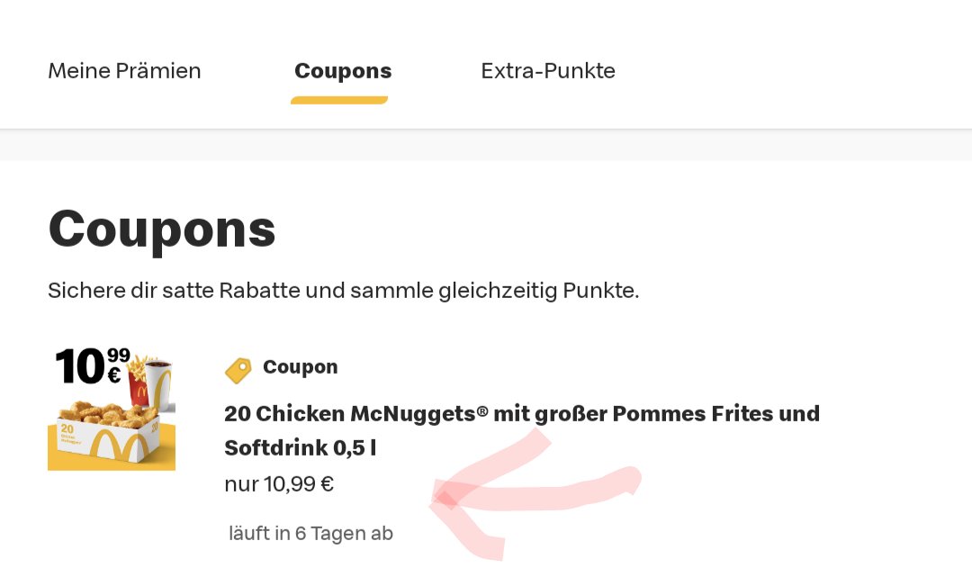 myPixel10's tweet photo. McDonald's Weihnachts Abzocke, seit neuen kostet ein Menü mit Gutschein mehr wie ohne Gutschein WOW @McDonaldsDENews #abzocke #McDonalds #Gutscheine  9,99€ ohne Gutschein, 10,99€ mit Gutschein! https://t.co/xT1fsTJCrU