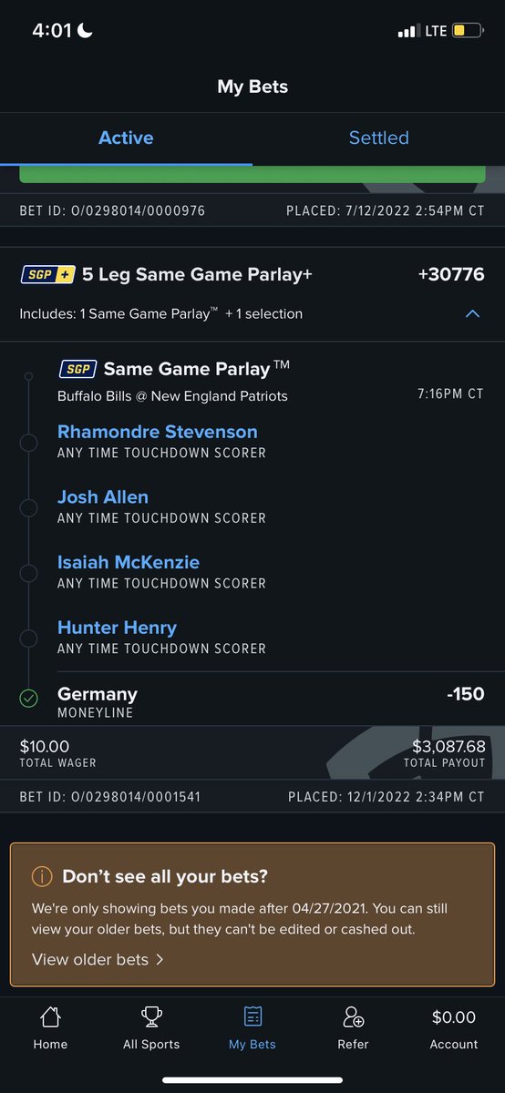 ParlayPlaybook's tweet photo. $10 Touchdown Man is here and he ain’t leaving. TNF play attached. https://t.co/TxsKzljlz3