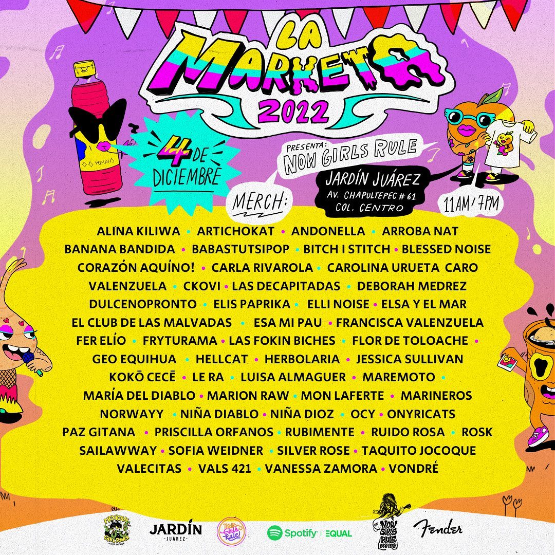 emedemedio's tweet photo. #Musica Este domingo (04/dic) habrá una nueva edición de La Marketa en Jardín Juárez.
Evento de gratuito donde se apoya a artistas de todo tipo.
Habrán shows de Decapitadas, Marineros, Marion Raw, Vondré, Paz Gitana, Silver Rose y más.
#Festivales #LaMarketa #NowGirlsRule https://t.co/2JdtP3MwDn