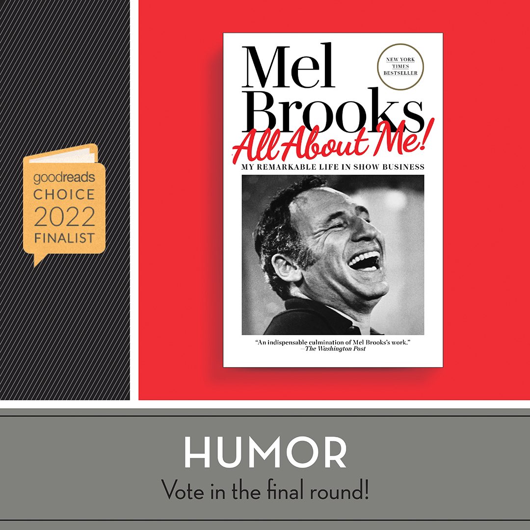 My memoir ALL ABOUT ME! has made it to the final round of the 2022 #GoodreadsChoice Awards! You can cast your vote for me in the finals of the humor category through Dec 4th:  amzn.to/3u6lP5F