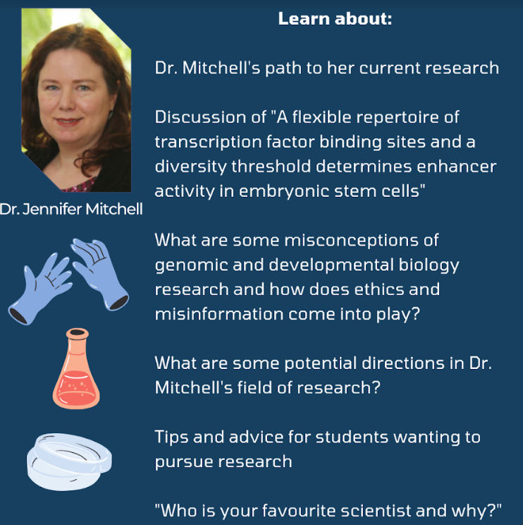 AmospUoft's tweet photo. Learn about how Dr. Jennifer Mitchell, Professor in the Department of Cell &amp; Systems Biology, embarked on her current research path in genomics and developmental biology! Listen to our new episode only on: https://t.co/D3bhOcyHUe https://t.co/1yEfaGvNBf