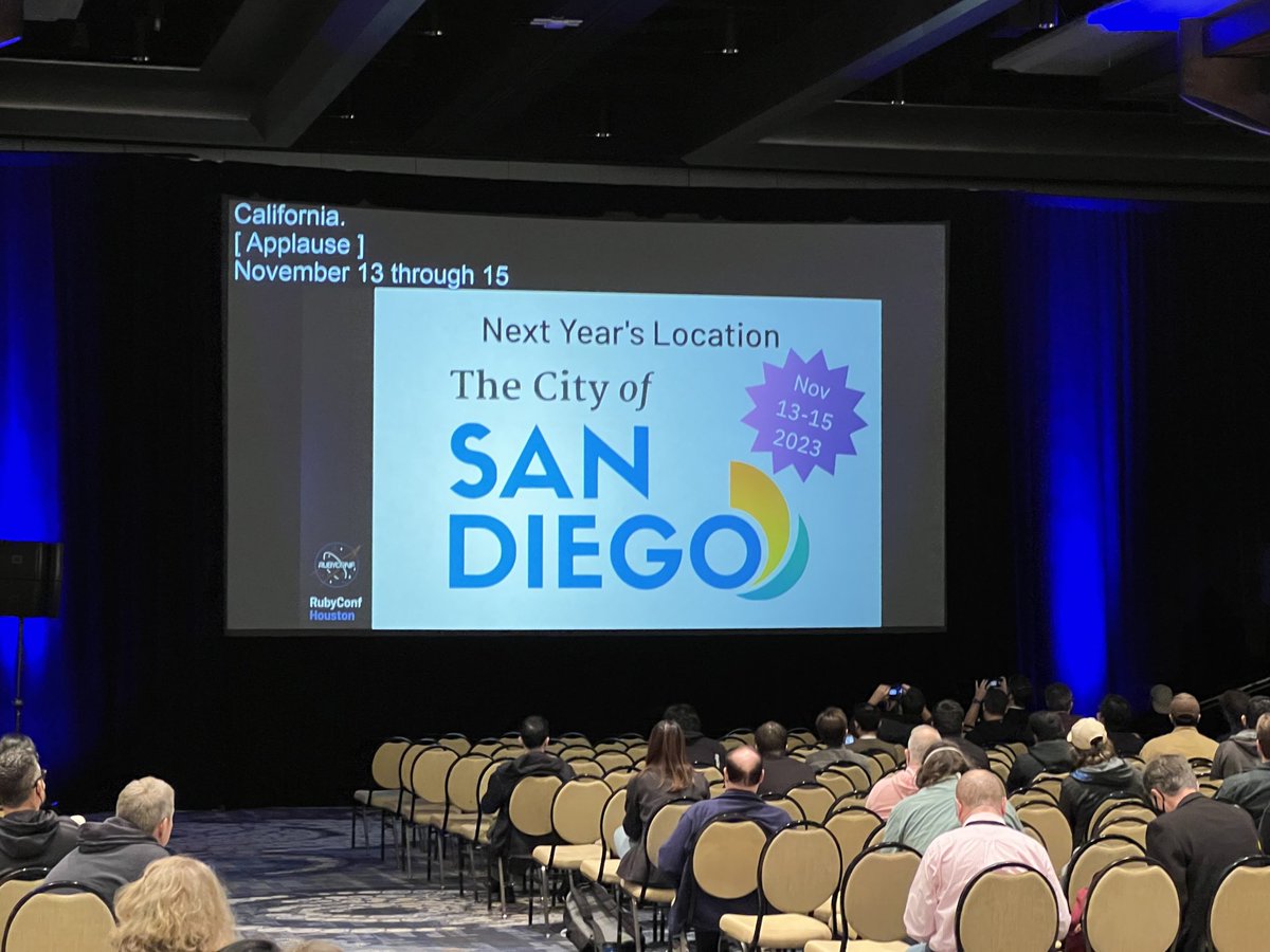 benjaminwood's tweet image. RubyConf will be in San Diego next year! #RubyConf2022
