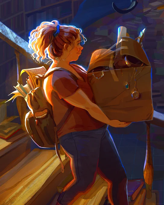 Some closeups! I actually struggled a lot with this piece but in the end I'm really happy with it! Sometimes pushing through the struggle is very worthwhile. In all I think I spent about 30 hours on this, and at least 5 were on layers that ended up fully deleted and redone! 