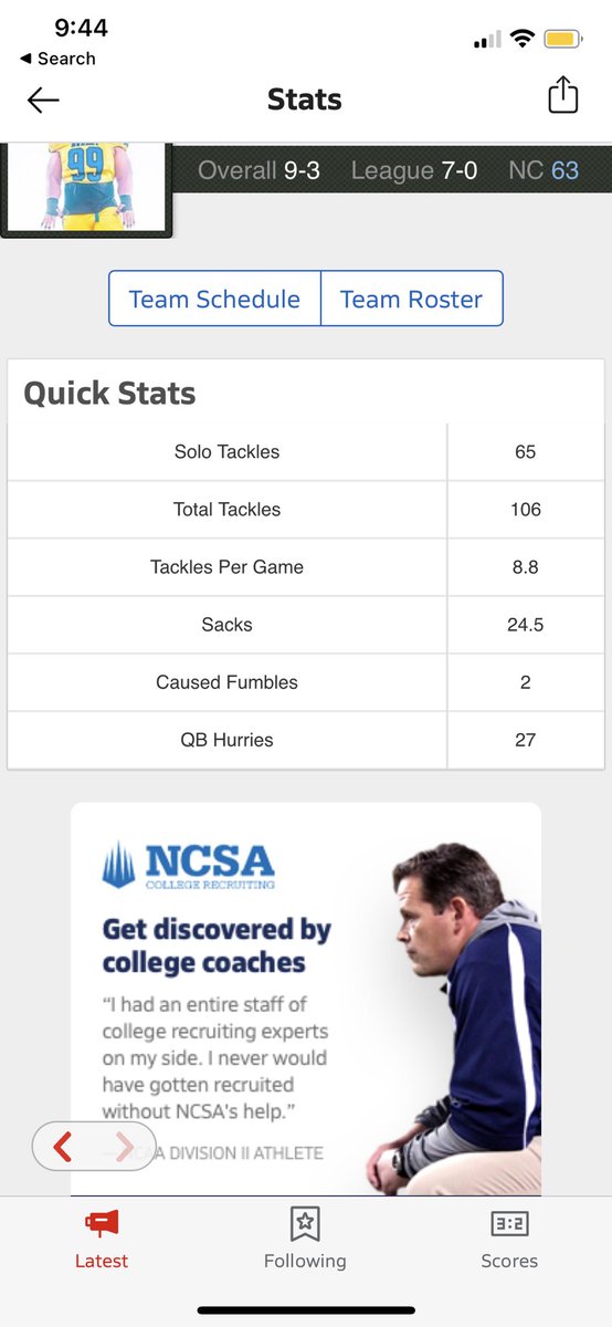 LoganWr99's tweet photo. Senior Season stats
Total tackles - 1️⃣0️⃣6️⃣
Sack total - 2️⃣4️⃣.5️⃣
#1 in NC
#9 Nationally
Hurries - 2️⃣7️⃣
TFL- 3️⃣9️⃣ https://t.co/10tqdh3cc1