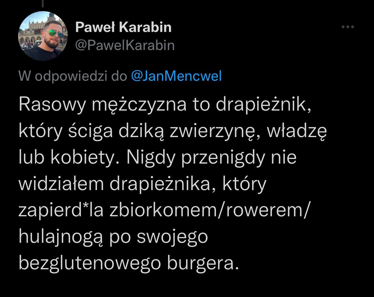 Pod moimi wpisami o jeżdżeniu zbiorkomem/ rowerem jest zawsze sporo durnych komentarzy, ale ten jest w top3 ever 😂