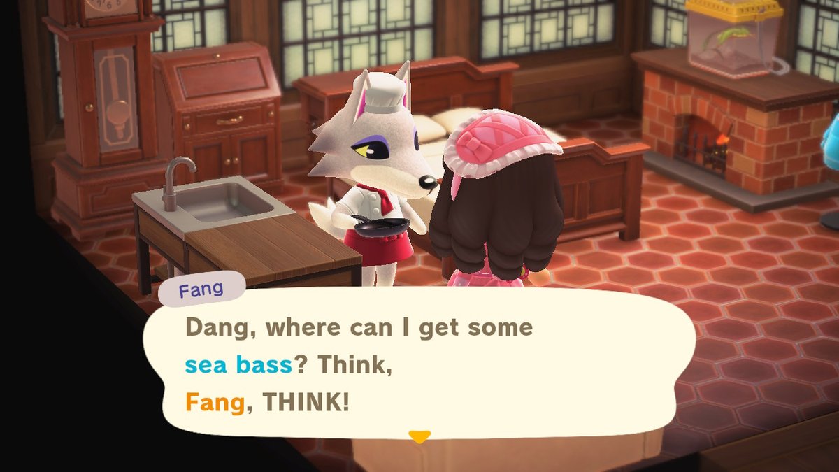 esutebann's tweet photo. i loved seeign them cook w their cute chef uniforms for the first time #AnimalCrossing #ACNH #NintendoSwitch https://t.co/ZYMA8ydgon