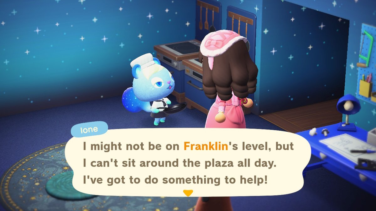 esutebann's tweet photo. i loved seeign them cook w their cute chef uniforms for the first time #AnimalCrossing #ACNH #NintendoSwitch https://t.co/ZYMA8ydgon