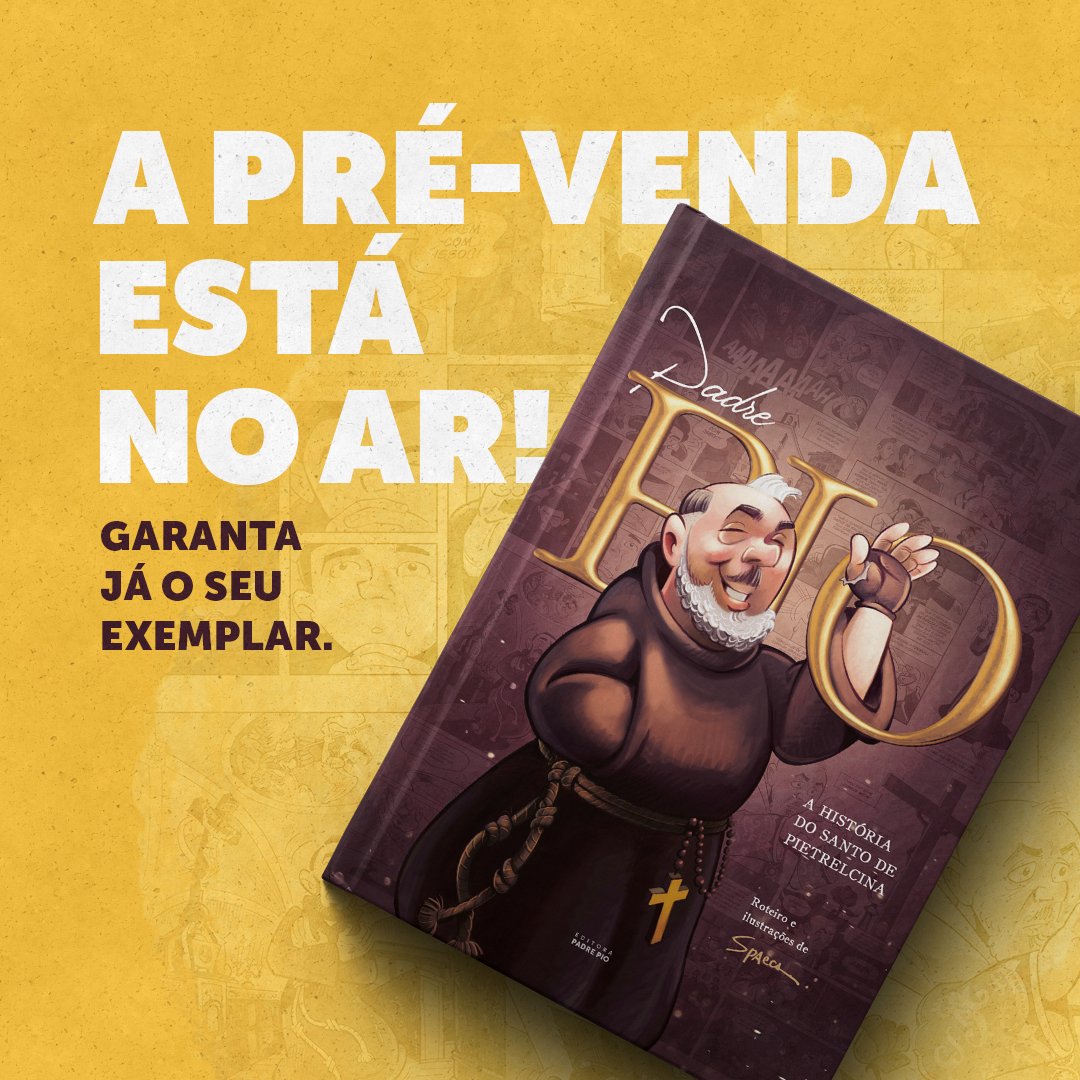 padre_paulo's tweet photo. Finalmente, agora você já pode garantir seu exemplar da HQ do Padre Pio!

Acesse: https://t.co/hFaVfNyQQb https://t.co/c7Byq06MPp
