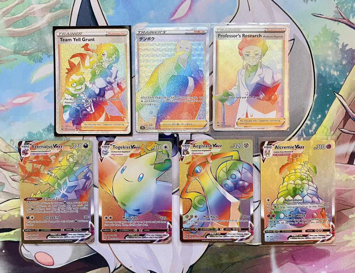 PokeCardDrops's tweet photo. All cards for sale! Pricing in comments. Add $1 PWE or $5 BMWT. Retweet’s appreciated! #pokemon #PokemonTCG #pokemonCards #Eevee #Raquazza #pokemonsales @BUYSELLTRADETCG
@CardboardBanger @FTC_Market https://t.co/A5LEX4azSw