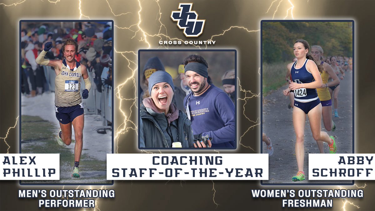 XC: The Blue Streaks have reeled in the awards from the OAC!

⚡️Alex Phillip, OAC Men’s Outstanding Performer
⚡️Abby Schroff, OAC Women’s Outstanding Freshman
⚡️Men’s and Women’s Coaching Staff-of-the-Year

📰 jcusports.com/news/2022/12/2…
#GoStreaks ⚡️ <a href="/JCUXCTF/">JCU Cross Country / Track&Field</a>