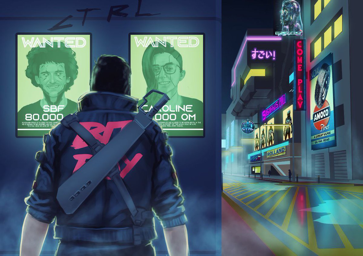 While #SBF and #Caroline managed to evade @Bitboy_Crypto in the winter of 2022, his hunt for the elusive marks continued. Decades later, they were still on the run, assumed hiding in a safe house in #NewLondon in 2109.